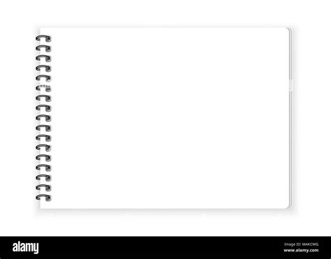 Spiral Notebook Paper On White Background Vector Stock Vector Image