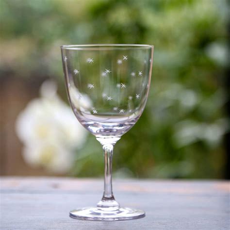 Set Of Six Mixed Design Wine Glasses By The Vintage List