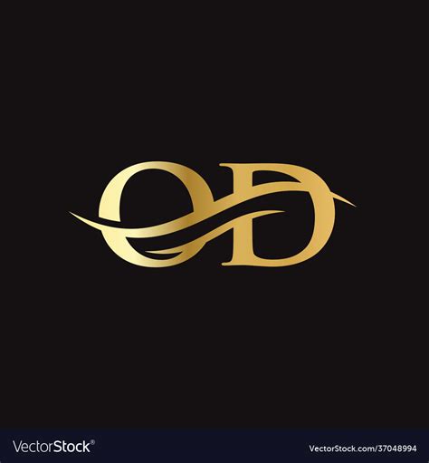 Od Logo Design Initial Letter Logo Design Vector Image