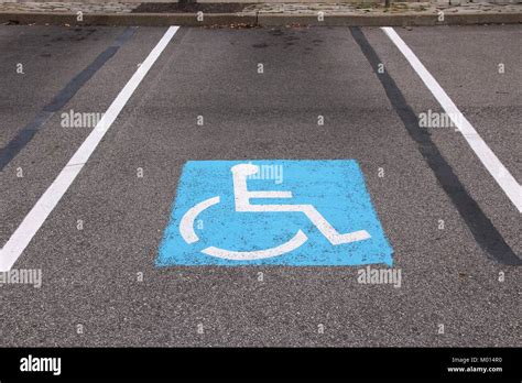 Handicapped Parking Spot Transportation Infrastructure Road Markings