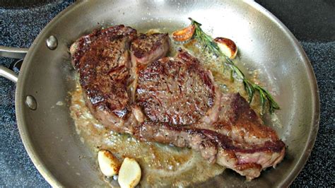 Pan Fried Ribeye Steak With Butter Poor Mans Gourmet Kitchen