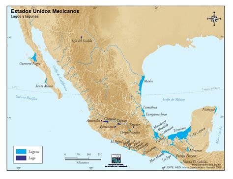 Mapa Para Imprimir De México Mapa De Lagos De México Inegi De México
