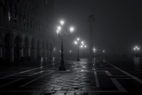 Venice Italy Night Street Black Background Wallpaper By