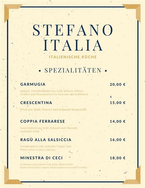 Kostenlose Vorlagen Für Italienische Speisekarten Canva