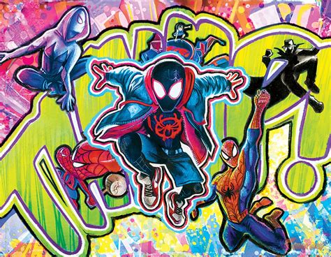 Spider Man Into The Spider Verse Art Print Marvel Comics Etsy
