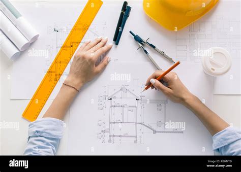 Architect Drawing Hi Res Stock Photography And Images Alamy
