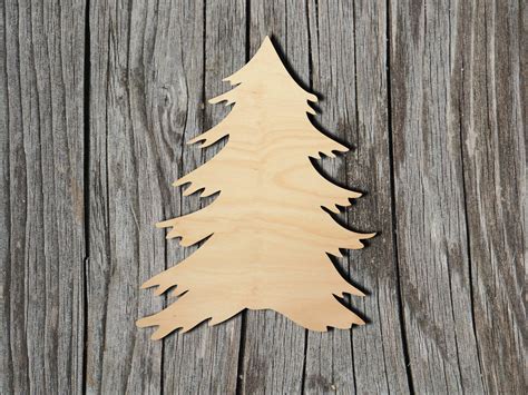 Pine Tree Multiple Sizes Laser Cut Unfinished Wood Cutout Etsy