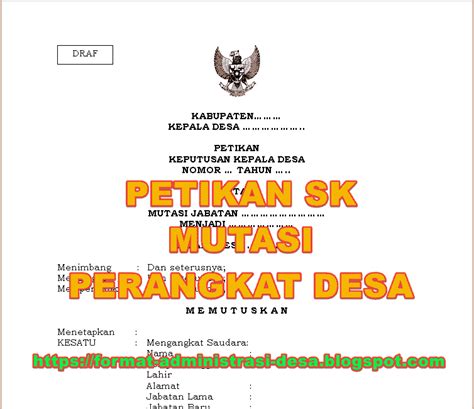 Di kesempatan kali ini dosenpintar.com akan membagikan artikel mengenai tentang contoh surat undangan yang meliputi. Contoh SK Mutasi Perangkat Desa (Sekdes, Kasi, Kaur Dan ...