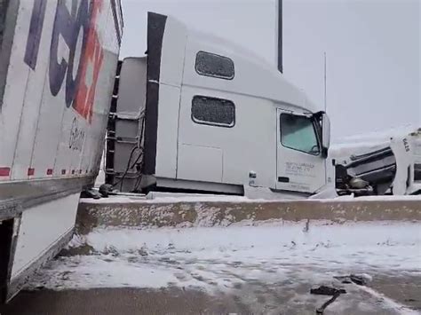 Two Tractor Trailer Crashes Near Hwy 401 After First Major Snowfall