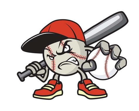 Baseball Cartoon Sticker Etsy