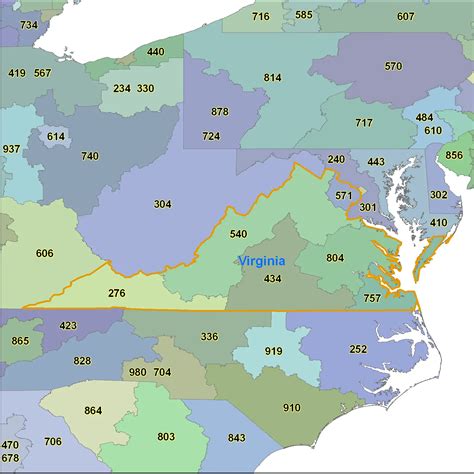Virginia Area Code Maps Virginia Telephone Area Code Maps Free