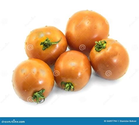 Few Orange Tomatoes Isolated Stock Photo Image Of Food Beautiful