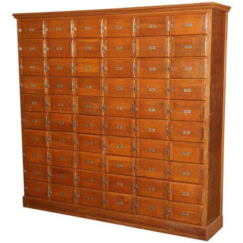 Vintage Industrial Wood Storage Unit Or Multi Drawer Cabinet At 1stdibs