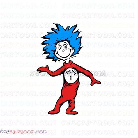 Dr Seuss Thing 1 Dr Seuss The Cat In The Hat Svg Dxf Eps Pdf Png