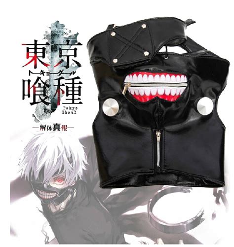 New Tokyo Ghoul 2 Kaneki Ken Mask Adjustable Zipper Masks Pu Leather