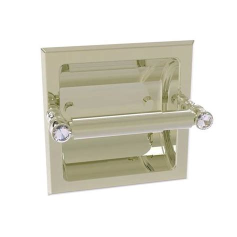 Stands next to your toilet to keep toilet paper within. Allied Brass Carolina Crystal Polished Nickel Recessed ...