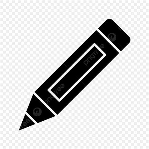 Glyph Vector Art Png Pencil Glyph Black Icon Pencil Icons Black