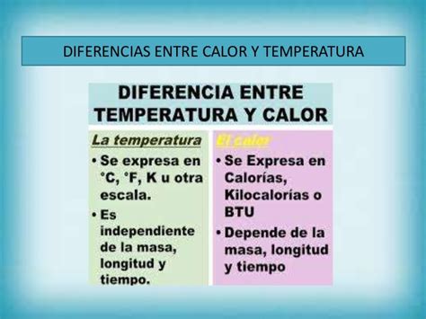 Cuadro Comparativo Diferencias Entre Calor Y Temperatura Kulturaupice