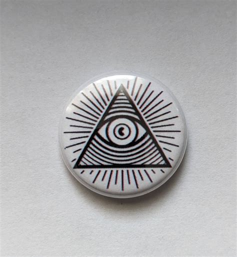1 Illuminati All Seeing Eye Pyramid Pinback Button Etsy