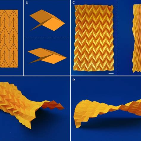 Miura Ori Tessellation A A Crease Pattern Of A Miura Ori