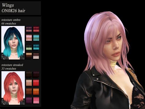 Female Hair Recolor Retexture Wings On0826 By Honeyssims4 Sims 4 Hair