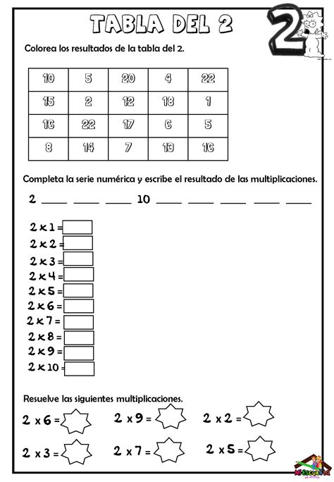 Cuaderno De Ejercicios Para Repasar Las Tablas De Multiplicar