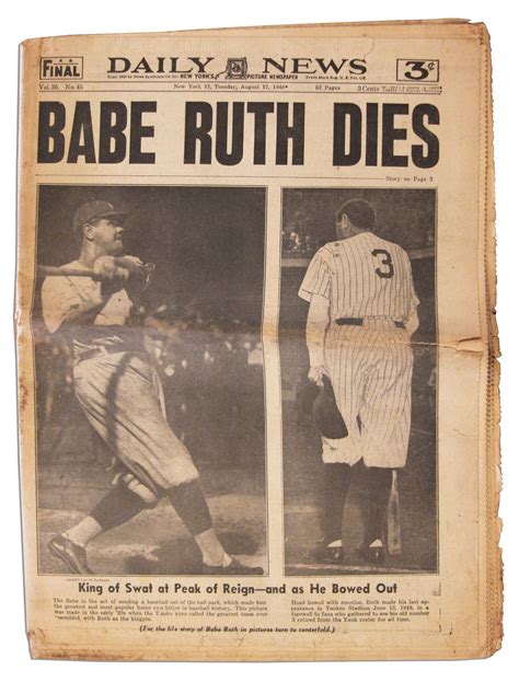 38683 Lg Jpeg 1440×1893 Babe Ruth Headlines