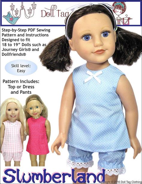 Doll Tag Clothing Slumberland Doll Clothes Pattern For Journey Girls