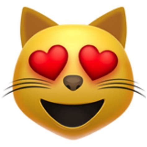 Emoji will be converted to different image icon on facebook and twitter. Smiling Cat Face with Heart-Eyes Emoji (U+1F63B)