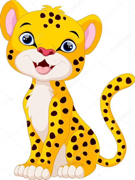 Cute Cheetah Cartoon Sitting — Stock Vector © Irwanjos2 88026832