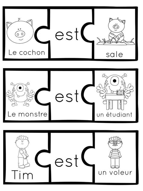 Etre Et Avoir French Sentence Building Puzzles With The Verbs Etre