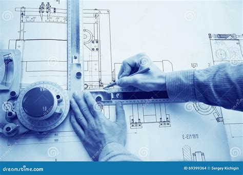 Concept Manual Designer Drawing Stock Photo Image Of House Engineer