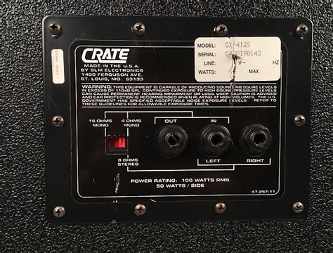 Crate Gx 412s 4x12 100w Slant Guitar Cabinet Reverb
