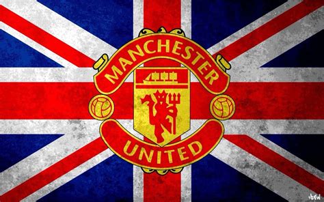 Manchester United Wallpaper With British Flag In Backround Manchester