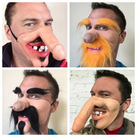 Funny Half Face Mask Dick Nose Willy Face Big Teeth Stag Hen Party Masks Costume Ebay