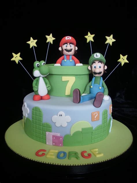 The attention to detail and artistic designs will make your cake a piece of. Super Mario Cake with Luigi & Yoshi | Like me on facebook ...
