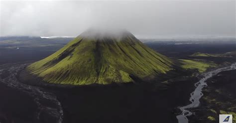 Stunning Aerial Video Of Icelands Green Volcano Can Soothe Your
