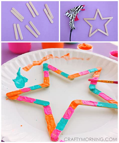 Mini Popsicle Stick Stars Kids Craft