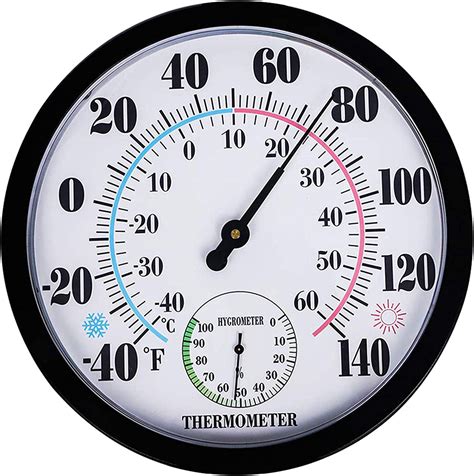 Indoor Outdoor Thermometer Hygrometer Hanging Wall