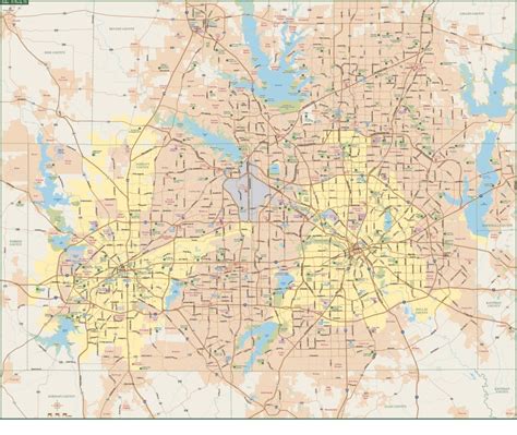 Dallas And Fort Worth Metro Map Digital Creative Force