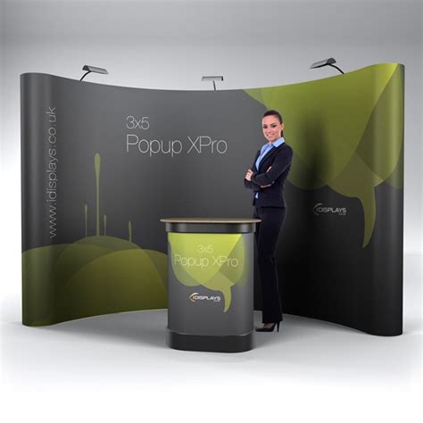 3x5 Curved Xpro Popup Exhibition Stand Idisplays Exhibitions And