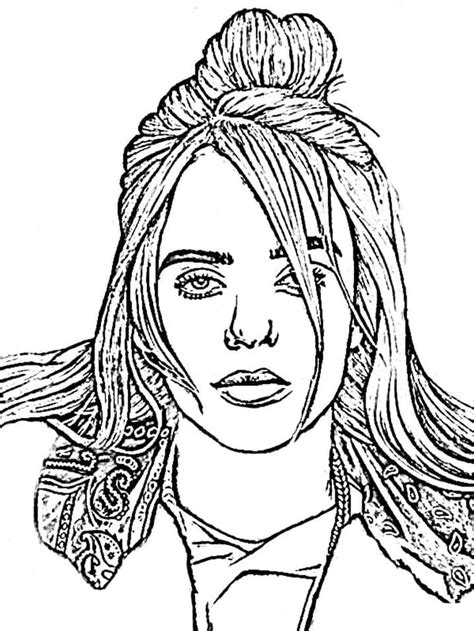 Dibujos De Cara De Billie Eilish Para Colorear Para Colorear Pintar E