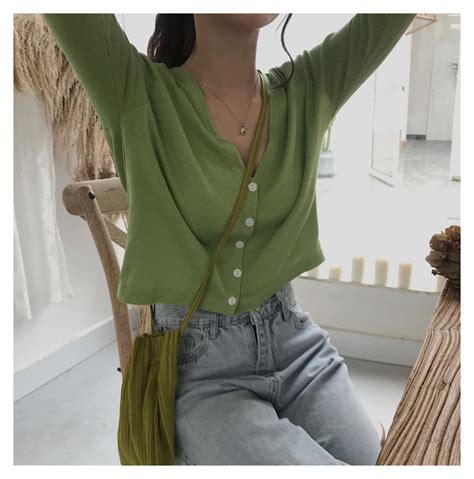 Green Cardigan Outfit Aesthetic Love My Little World