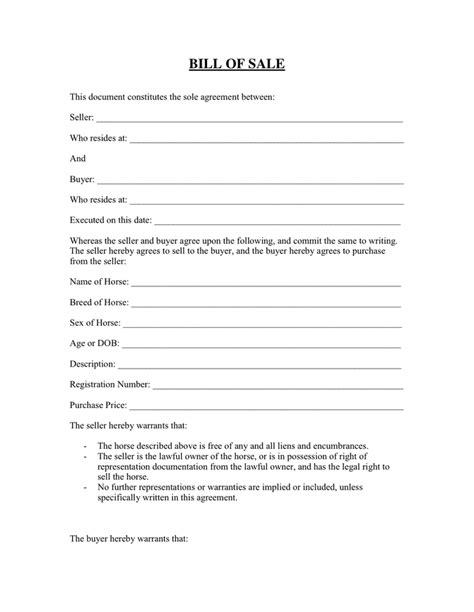 General Bill Of Sale Form Download Free Documents For Pdf Word And Excel