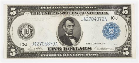 1913 Five Dollar Bill Cottone Auctions