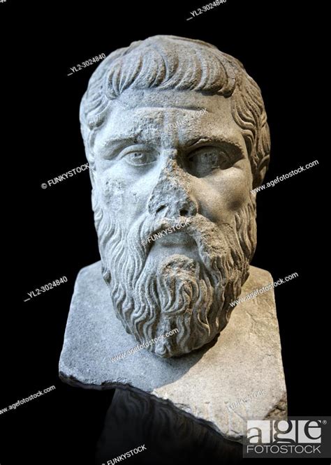 Bust Of Greek Philosopher Plato A 2nd Century Ad Roman Sculpture In