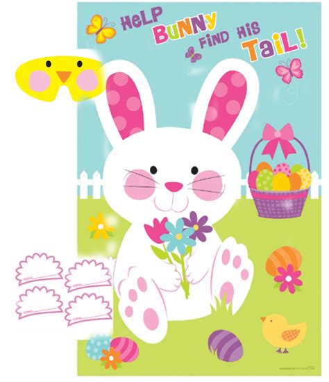 Easter Pin The Tail On The Bunny Game Easter Activity