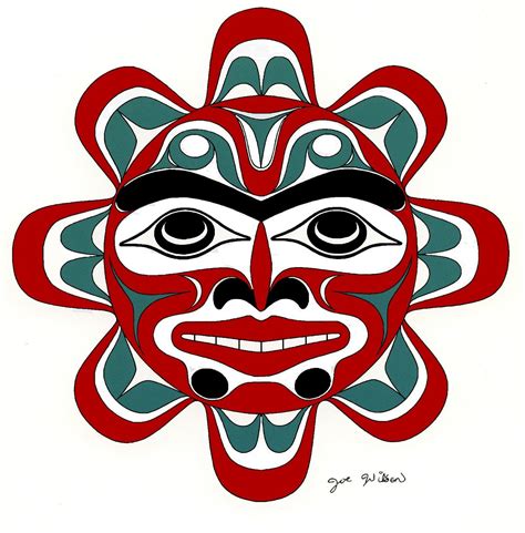 Coast Salish Art Sun By Joe Wilson Haida Kunst Arte Haida Haida Art