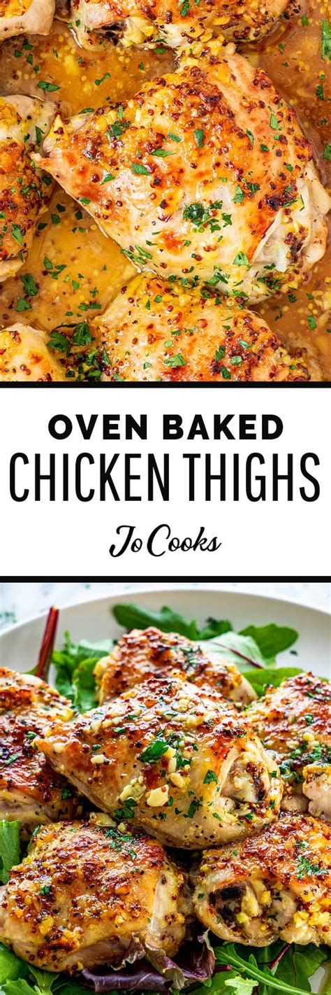 oven baked chicken thighs jo cooks
