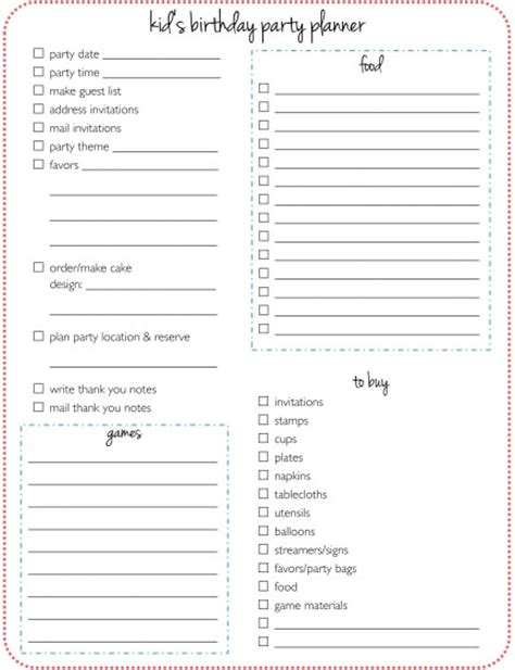 11 Free Printable Party Planner Checklists Tip Junkie